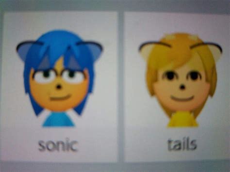 Sonic And Tails Mii Charaters Sonic The Hedgehog Amino