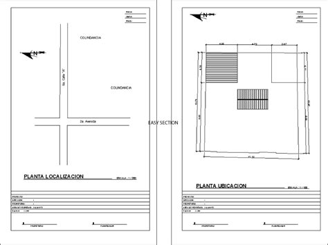 Plano de localização e localização no AutoCAD biblioteca CAD