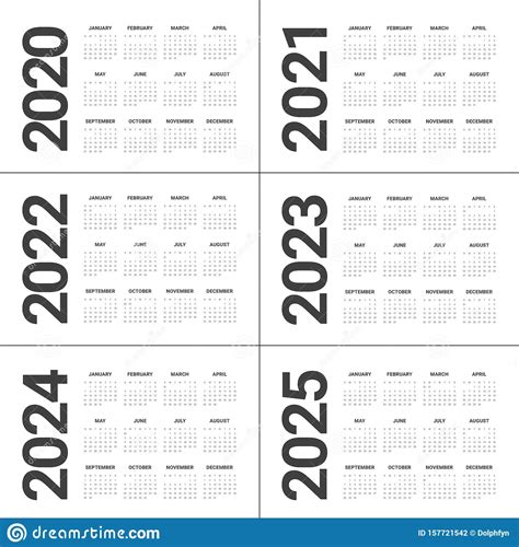 Our calendars are free to use and are available as pdf calendar and gif image calendar. Vectorontwerpsjabloon Voor 2020 2021 2022 2023 2024 2025 ...