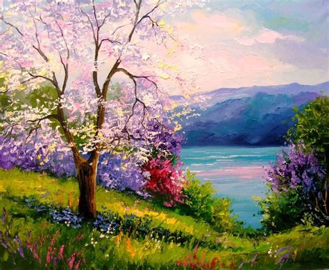 Blooming By The River Original Paintings Olha Darchuk142
