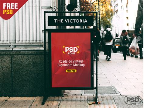 Download Street Signboard Mockup PSD - Download PSD