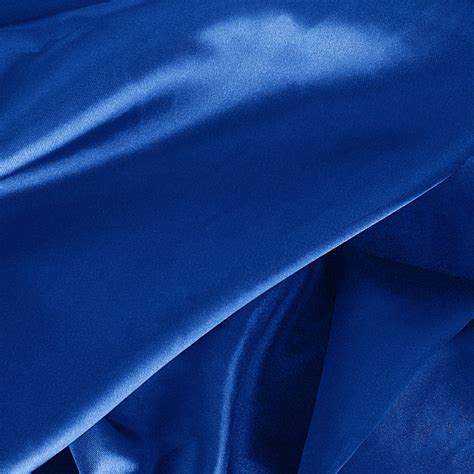 Solid Satin Charmeuse Royal Blue 60 Inch Fabric By The Yard 1