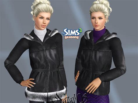 Custom Sims 3 Leather Jackets Set With Fur Trim Fa Ya