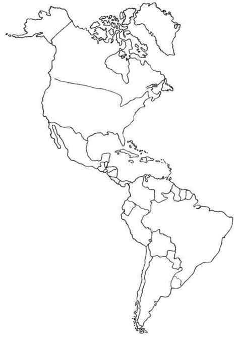 America Continent Map America Map Art Central America Map South