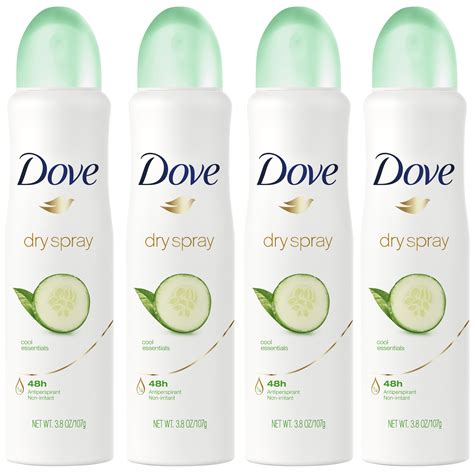 Dove Dry Spray Antiperspirant Deodorant Cool Essentials 38 Oz 4 Count