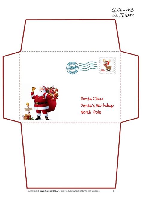 Create free christmas envelopes from your children's letter from santa claus. santa envelope | Free printable envelopes, Templates ...