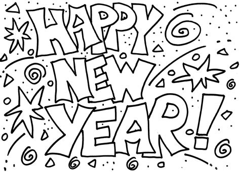 Happy New Year Coloring Pages Best Coloring Pages For Kids New Year