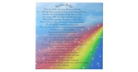 Poema del puente del arco iris teja de 6 pulgadas | Zazzle.es