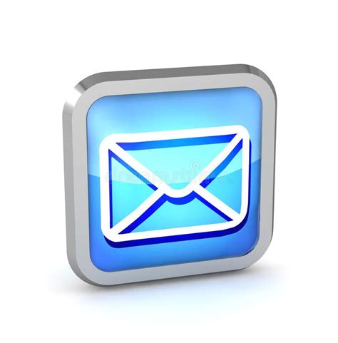 Blue Email Button Icon Stock Illustration Illustration Of Letter