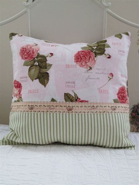 French Country Pillow Cover Shabby Chic Por Parislaundrydesigns Rose