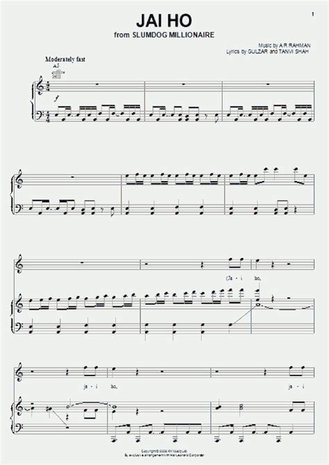 Jai Ho Piano Sheet Music Onlinepianist Hot Sex Picture