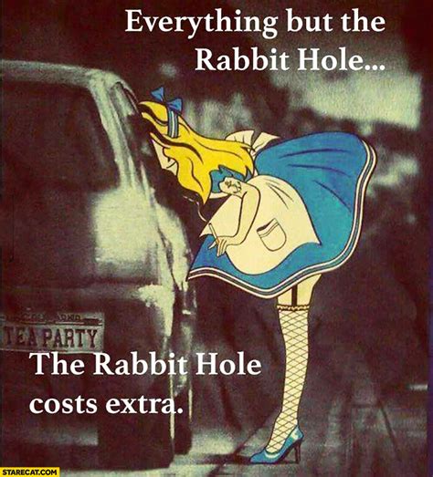 Everything But The Rabbit Hole The Rabbit Hole Costs Extra Alice From