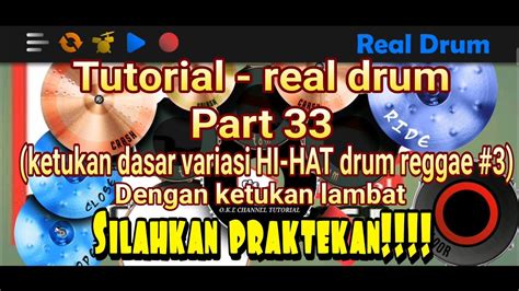 Tutorial Real Drum Part 33 Ketukan Dasar Variasi Hi Hat Drum Reggae3