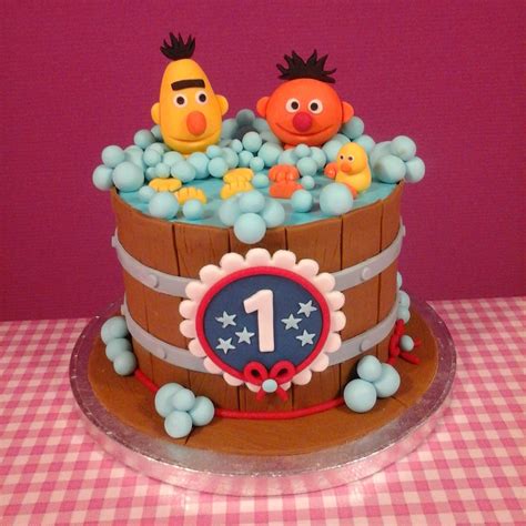 Bert And Ernie Cake Taart Van Manja Elmo Birthday Cake Number Birthday