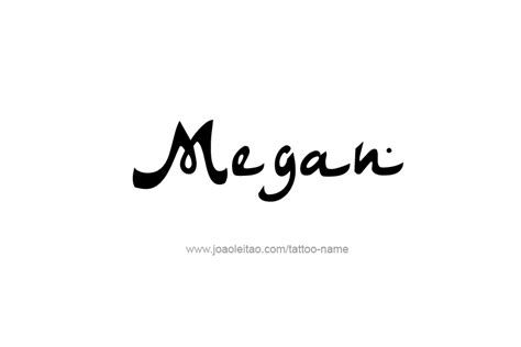 Megan Name Tattoo Designs