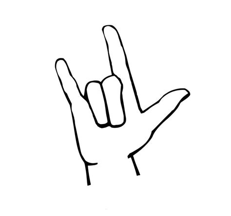 I Love You Sign Language Drawing Free Download On Clipartmag