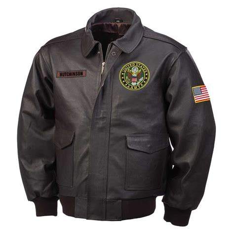 The Personalized Us Army Leather Bomber Jacket