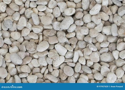 White Rounded Rocks Stones Texture Abstract Background Stock Photo