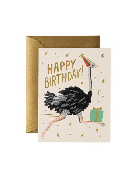 Ostrich Birthday Card Love Of Character