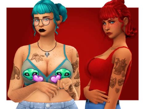 Not So Berry Icon Tattoos By Sweetlysimss Happy Simblreen Part One Of Three Of My