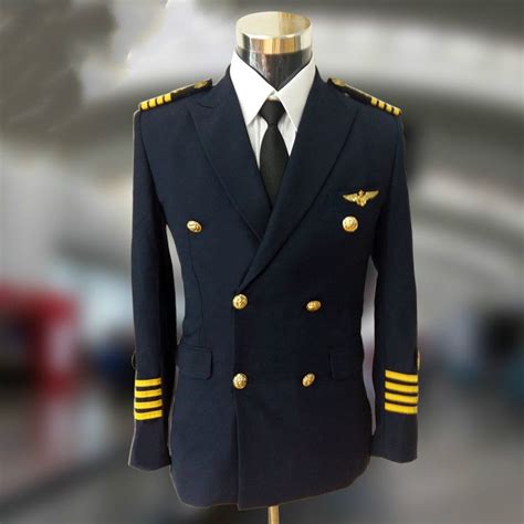 High Quality Popular Brand Mens Luxurious Blue Captain Uniform Men