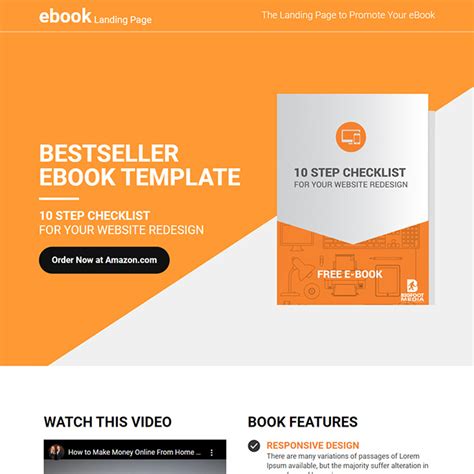 E Book Landing Page Design Templates To Boost E Book Sales