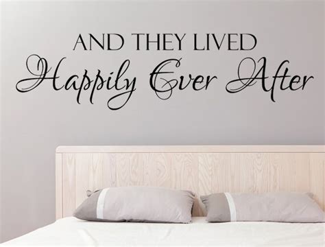 And They Lived Happily Ever After Vinyl Wall Decal Romantic Etsy