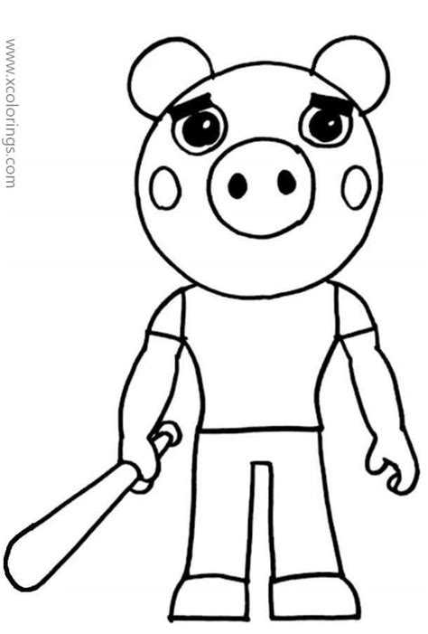 Piggy Roblox Coloring Pages George XColorings