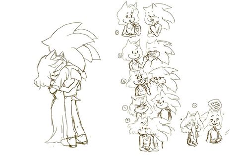 Sonic And Amy Sonic Boom Amy Rose Sonamy Comic Drawing Sketches