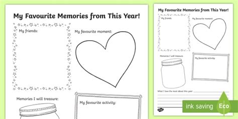 End Of The Year Writing Worksheet Teaching Resources