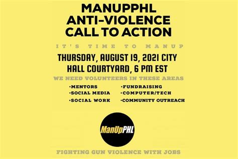 manupphl anti violence call to action volunteers needed the urban affairs coalition