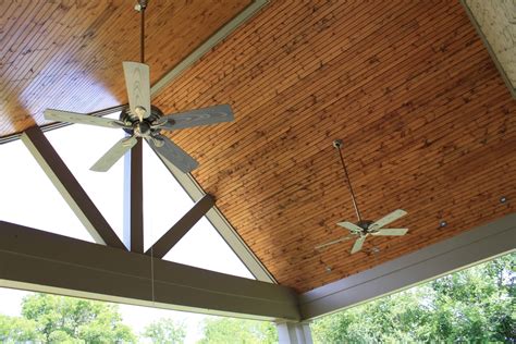 Vaulted Beadboard Ceiling Vaulted Ceiling Lighting Modern Porch