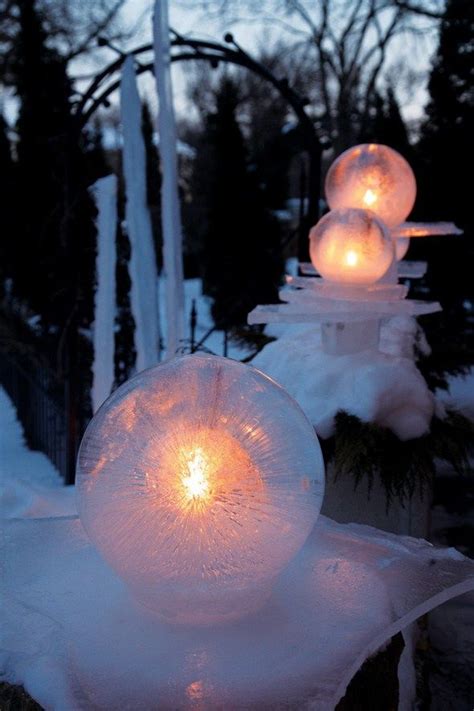 Ice Globes Winter Fun Winter Christmas Winter Decor Christmas Lights