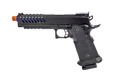 Lancer Tactical Knightshade Hi Capa Gas Blowback Airsoft Pistol Black