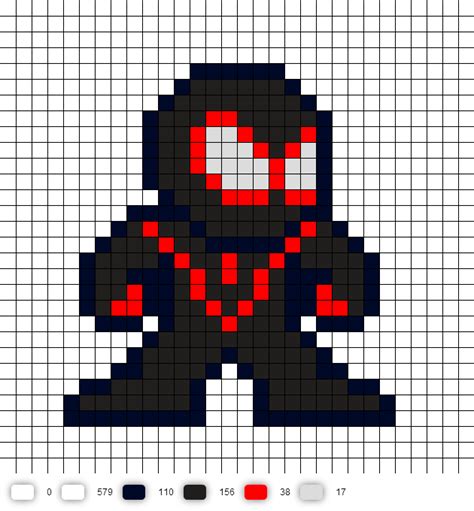 Ultimate Spider Man Perler Bead Pattern Spiderman Pixel Art Pixel