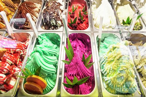 Yes, because ice cream, in all its v. Various Italian Gelato Ice Cream Flavours In Modern Shop ...