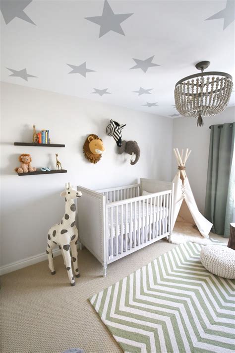 I buy them from the op shops for $2 a pair. Star wall decals and animal heads in a boy's playful ...