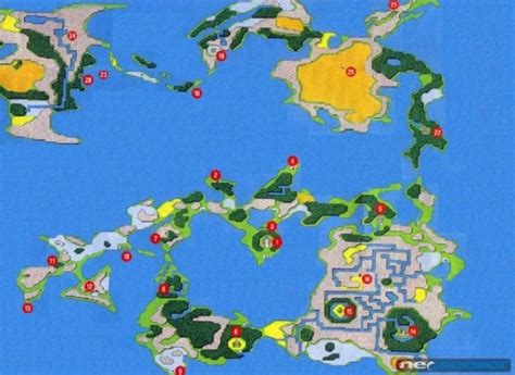 Labeled Final Fantasy 1 World Map Carolina Map