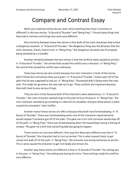 How To Write A Compare And Contrast Essay Bright Writers