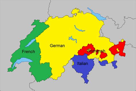The precursors of modern switzerland established a protective alliance at the. Language Map Of Switzerland (1049 x 703) : MapPorn