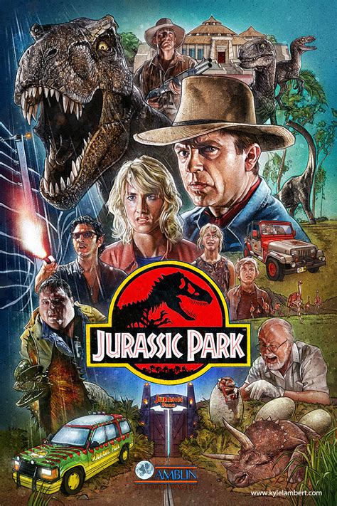 Kyle Lambert Jurassic Park Poster Art
