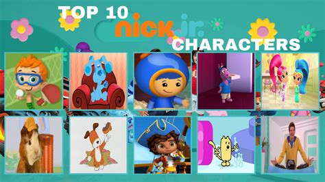 Top 10 Favourite Nick Jr Characters By Geononnyjenny On Deviantart
