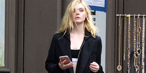 Elle Fanning Shows Off Her Midriff While Strolling Around Nyc Elle
