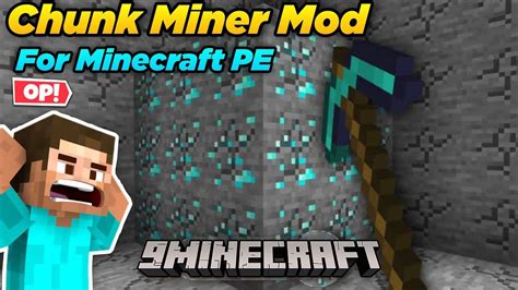 Minecraft But You Can Mine An Entire Chunk Addon MCPE Bedrock Chunk Miner Mod