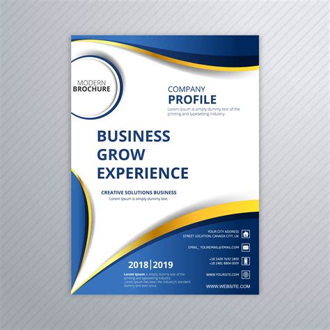 Almost files can be used for commercial. Modern business brochure creative template wave design ...