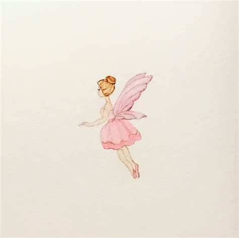 Watercolor Fairy Card Art Watercolor Drawings