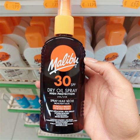 Malibu Dry Oil Spray Spf30 200ml Inci Beauty