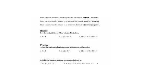 properties of exponents worksheet algebra 2