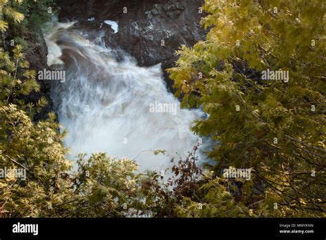 Base Of Big Manitou Falls At Pattison State Park Stock Photo Alamy