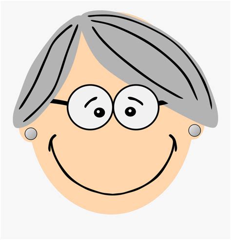 Grey Haired Grandma Cartoon Character With Blonde Hair